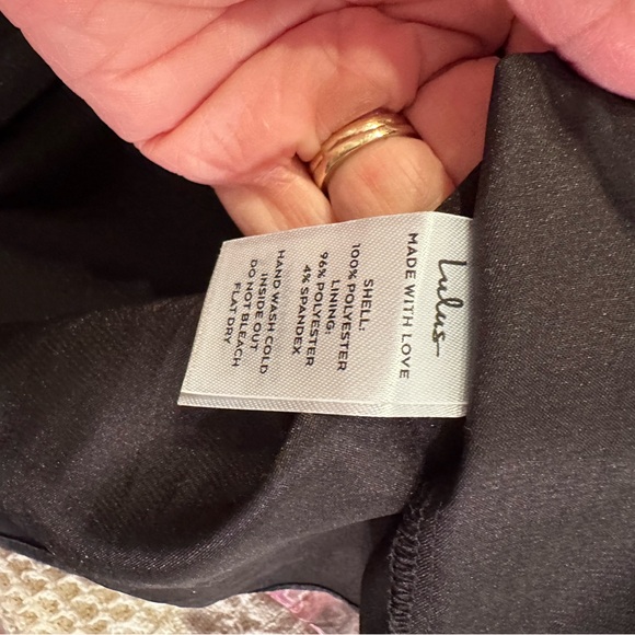 NWOT Lulus Floral Lace Maxi Dress - Black and Pink - Picture 5 of 8